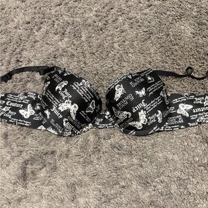 Juicy Couture Black Bra with Gold Accents